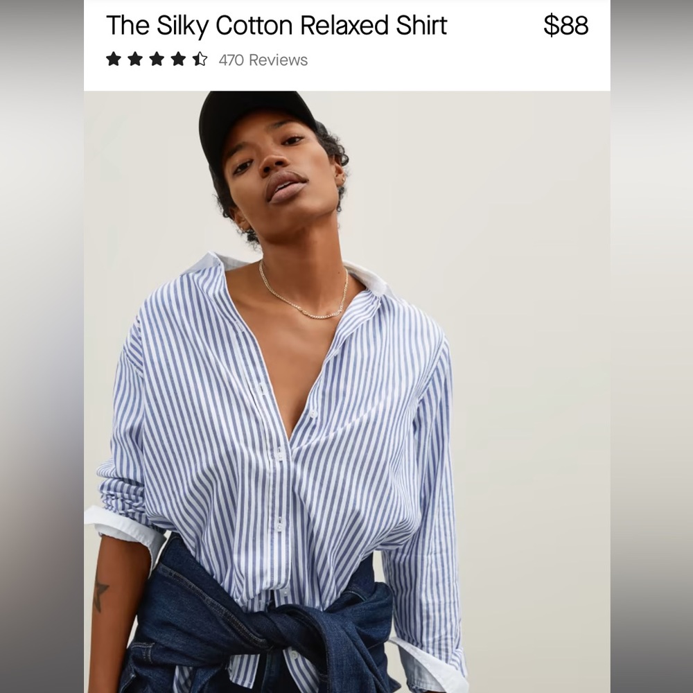 EUC The Silky Cotton Relaxed Shirt